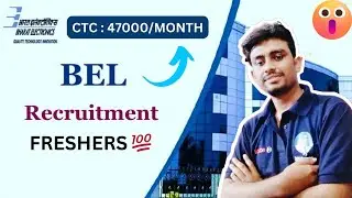 BEL RECRUITMENT 2024 | RS 47,000/MONTH + BENEFITS | FRESHERS APPLY | ALL INDIA APPLY