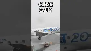 CLOSE CALL?? LIAT20 Embraer E145 EXTREME LOW APPROACH | DOMINICA 🇩🇲 #aviation #shorts