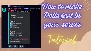 How to make a poll in your server | Discord tutorial | EasyPoll Bot