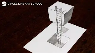 3D Ladder Art: Drawing a Optical Illusion that will Trick Your Brain