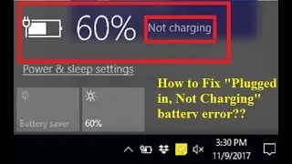 plugged in not charging windows pc