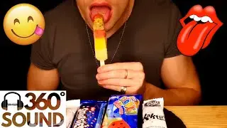 [ASMR EATING] ICE LOLLIPOP/LOLLIES LICKING MUKBANG (NO TALKING) EATING SOUNDS - EAR TO EAR | 쇼먹는