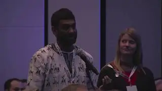 Kumi Naidoo of Greenpeace asks Artur Chilingarov about the 