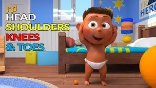 Head Shoulders Knees and Toes | Action Nursery Rhyme Song For Kids