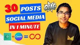 30 Social Media Post Designs With AI (ChatGPT) in One Minute | Create Bulk Content For Social Media