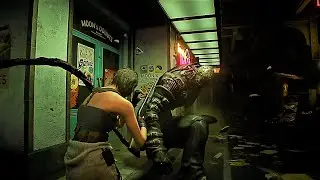 Resident Evil 3 Remake FIXED CAMERA Nemesis vs Jill Valentine 4K