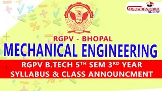 Mechanical Engineering (ME) RGPV B.Tech 5th Sem 3rd Year Syllabus  | RGPV Mechanical B.Tech 5rd Sem