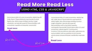 Introduction to JavaScript Read More and Read Less Button Part(2)   JavaScript Tutorial