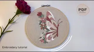 Butterfly, embroidery tutorial for beginners 2024