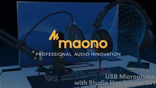 MAONO AU-A04H USB Microphone with Studio Headphone Set 192kHz/24 bit Condenser Mic