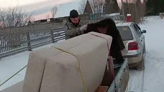 Покупка мебели, и вымыли наконец то машину с прицепом.
