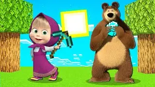 Masha and The Bear Play Minecraft