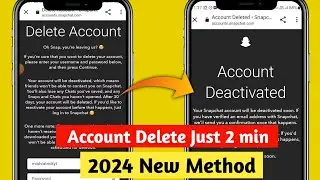 how to delete Snapchat account permanently 2024 | Snapchat Account delete without any problem 2024 |