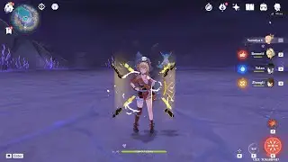 Genshin Impact Thunder Manifestation Boss fight (Yoimiya Team)