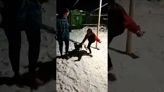 Barefoot in the snow