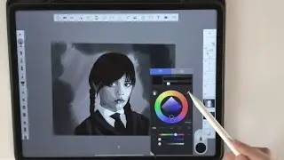 Wednessday portrait Sketchbook iPad Pro