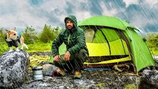 Camping In Thunder Storm And Heavy Rain - Part 1