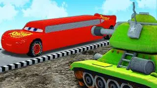 LONG CARS vs TANK in Teardown