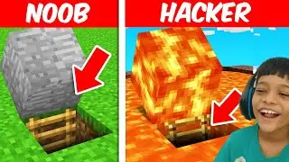 MINECRAFT NOOB V/S HACKER SECRET UNDERGROUND BASE CHALLENGE