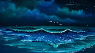 Panoramic Seascape Painting Tutorial with Limited Colors by #PaintWithJosh Heceta Beach Florence OR