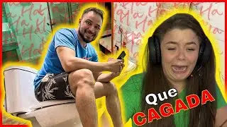 REAGINDO AOS VIDEOS DO MEU MARIDO QUANDO ESTA NO BANHEIRO!