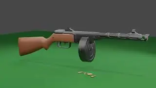 PPSh-41 - Low-Poly Model