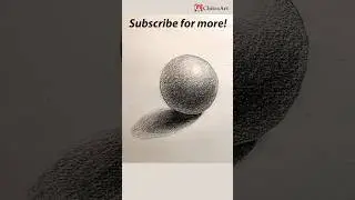 3D Sphere Drawing with pencil shading #shorts #youtubeshorts #viralvideo #3d #ball #art #drawing