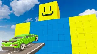 Cars vs Giant Noob | Teardown