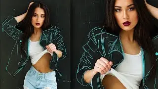 Эффект нарисованной одежды в Фотошоп