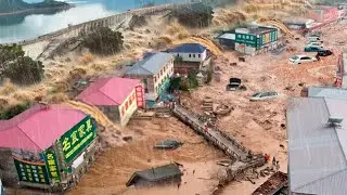 China Right Now! Unstoppable flow demolishes cities in Hubei, the dam collapsed