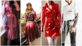 beautiful design and ideas for ladies of latex transparent coats design