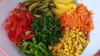 Salad... The most delicious and vitamin-rich salad with Bulgarian peppers