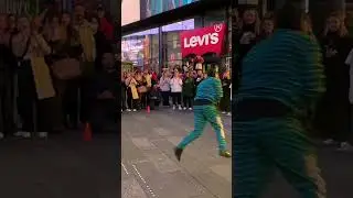 A must see dance moves done by Times Square performer