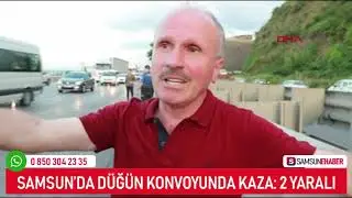 Düğün Konvoyunda Kaza: 2 Yaralı