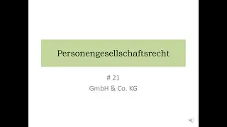 Personengesellschaftsrecht (21)