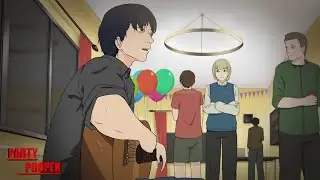 Party pooper, animated scene