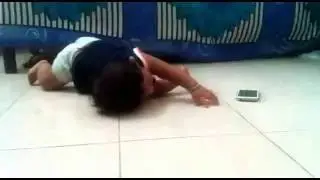 6 months baby's craze for phone