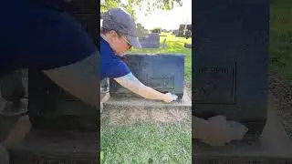 Shawn Bean passed at 21 from a single car accident. #headstone #kiss #cleaning