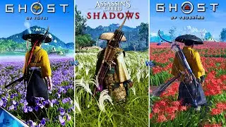 Ghost of Yotei vs Assassin's Creed Shadows vs Ghost of Tsushima - Graphics and Details Comparison