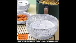 Disposable Round Air Fryer Aluminum Foil Liner Non Stick Air Fryer Tin Foil