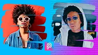 Como editar foto no app PicsArt | Máscara, Efeito Badlands, Formas | Melhor app Android e iOS