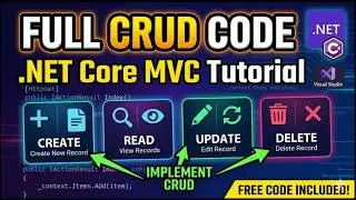 CRUD Operations in ASP.NET Core MVC 🔥 | Entity Framework Core | Create Read Update Delete