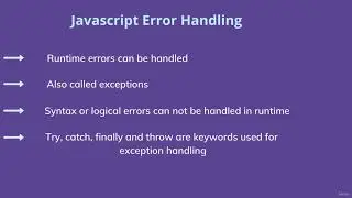 JavaScript Error Handling
