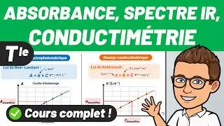 ABSORBANCE, CONDUCTIVITÉ, DOSAGE PAR ÉTALONNAGE ✅ Cours complet 💪 Terminale spécialité