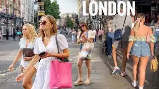 London Summer Walk, Liverpool Street to Tower Bridge in June's Longest Day of the Year [4K HDR]