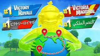 Winning Fortnite in EVERY Region!