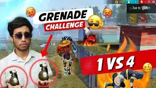 Grenade Challenge in Solo Vs Squad Pro Lobby! Free Fire Max