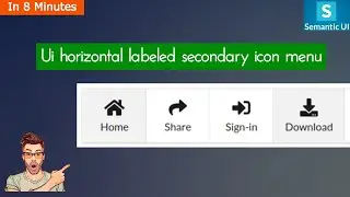 semantic ui horizontal labeled secondary icon menu|horizontal labeled secondary icon web navigation