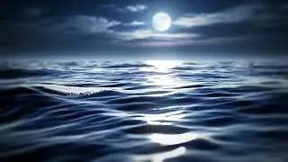 Ocean Waves Under Moonlight - 100% Free Stock Footage