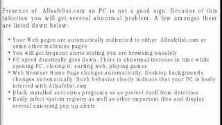Remove  Allsafelist.com: Easy Instructions to Delete Allsafelist.com From PC